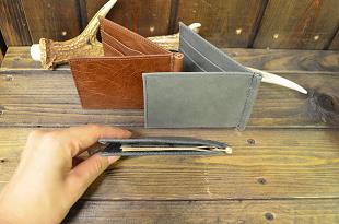 レザーバッグをオーダーメイドできる神戸の手作り(ハンドメイド)革専門店創作鞄槌井のマネークリップ財布