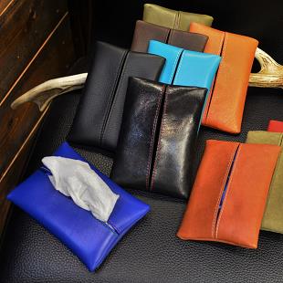 レザーバッグをオーダーメイドできる神戸の手作り(ハンドメイド)革専門店創作鞄槌井のレザーテッシュケース