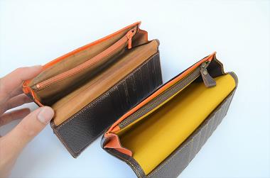 神戸元町にあるレザーバッグをオーダーできるハンドメイドのお店「創作鞄槌井」が創った長財布(パターンオーダー)
