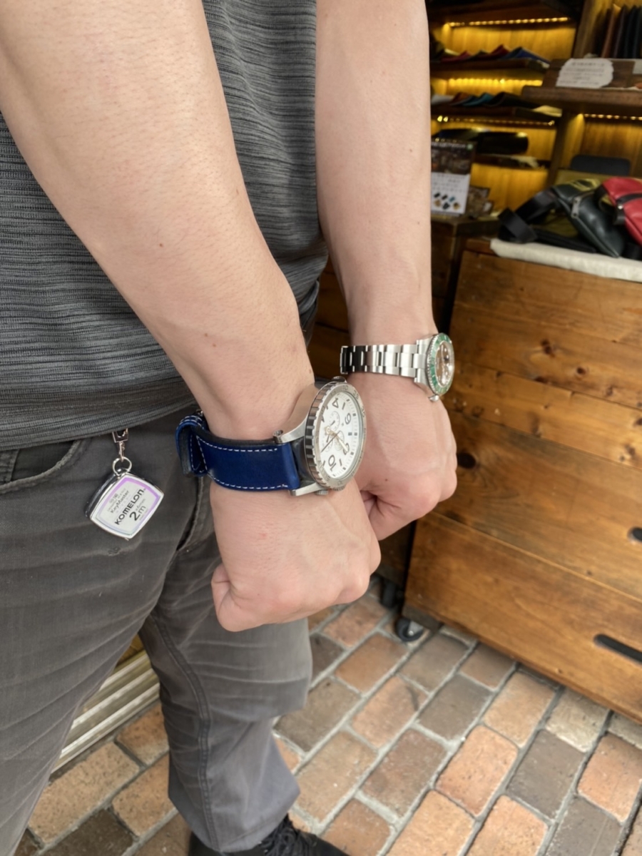腕時計の革ベルト交換のオーダーなら神戸にある創作鞄槌井にお任せ